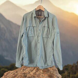 REI Men's Casual Button Down Shirt - Light Blue
